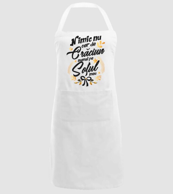 nimic nu cer de Crăciun, numai pe soțul meu model alb pe tricou