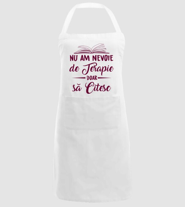 nu am nevoie de terapie, doar să citesc model alb pe tricou