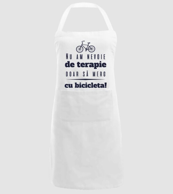 nu am nevoie de terapie, doar să merg cu bicicleta model alb pe tricou