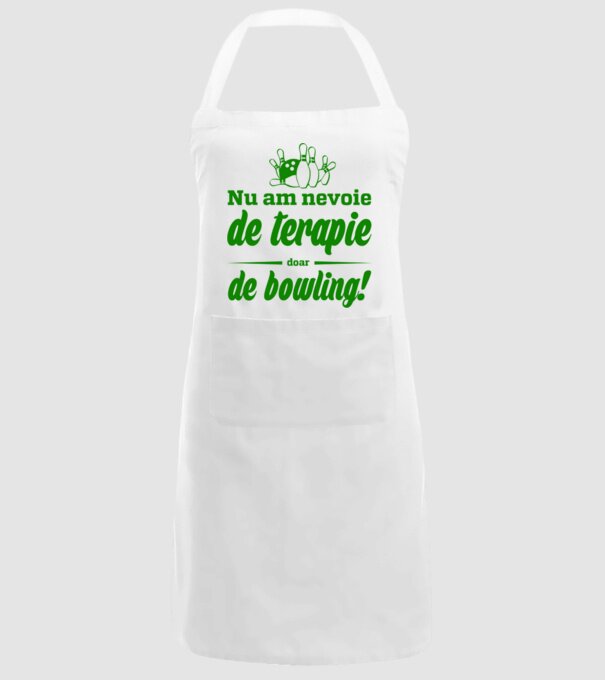 nu am nevoie de terapie doar de bowling model alb pe tricou