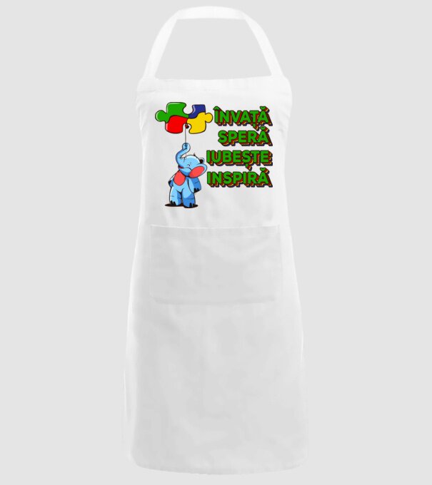 Învață, speră, iubește, inspiră model alb pe tricou
