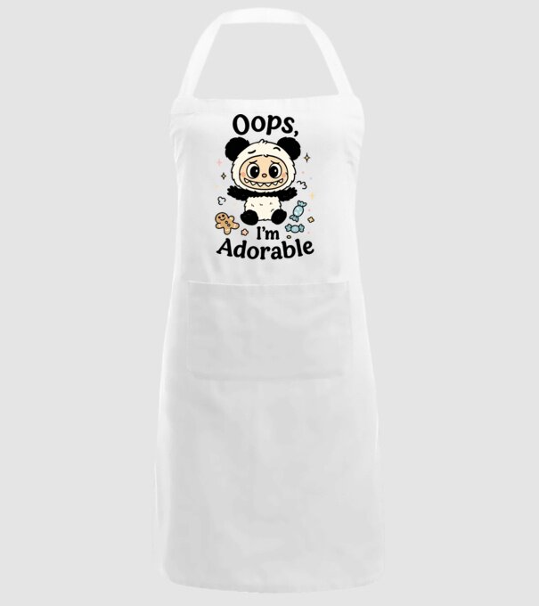 Oops, I'm adorable model alb pe tricou