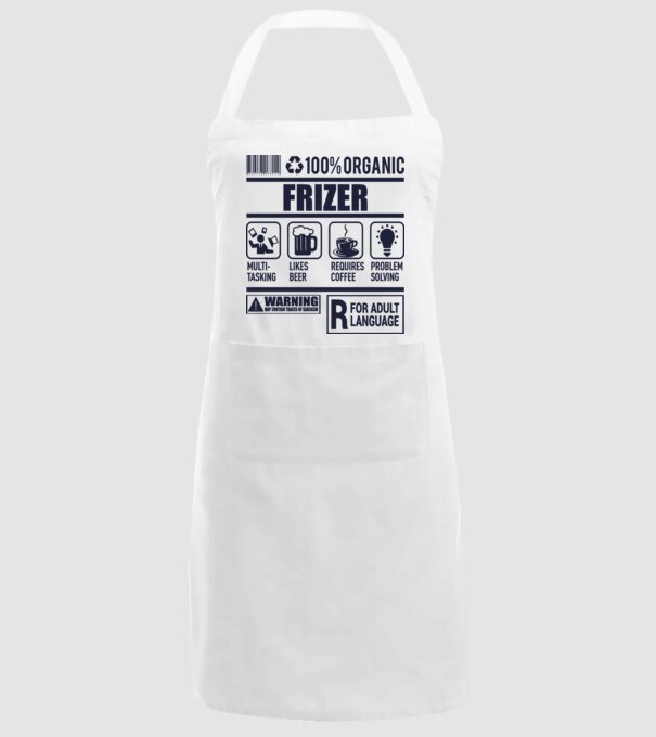 Organic_FRIZER model alb pe tricou