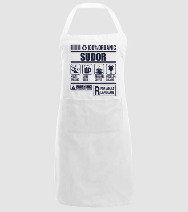 Organic_SUDOR model alb pe tricou