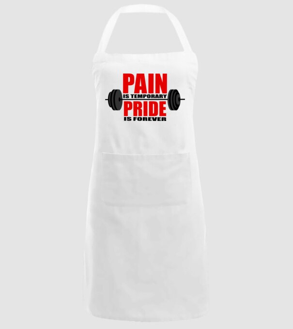 Pain is temporary model alb pe tricou