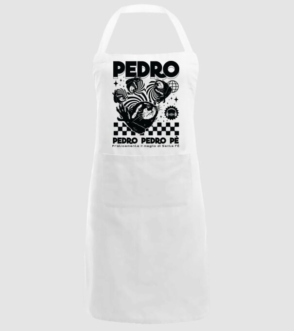 Pedro techno model alb pe tricou