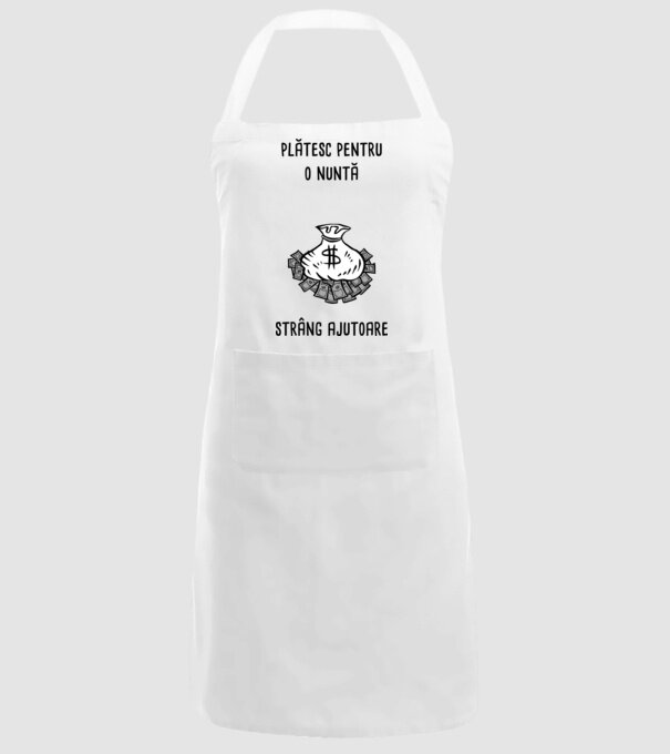 plătesc pentru o nuntă, strâng ajutoare model alb pe tricou