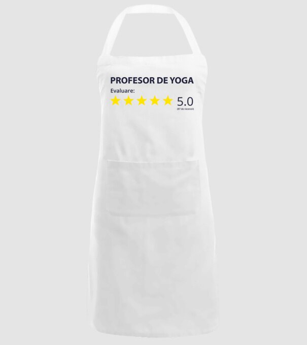 profesor de yoga evaluare model alb pe tricou