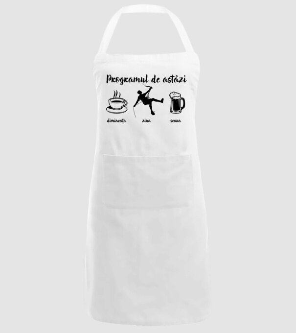 programul de astăzi: dimineața, ziua, seara model alb pe tricou