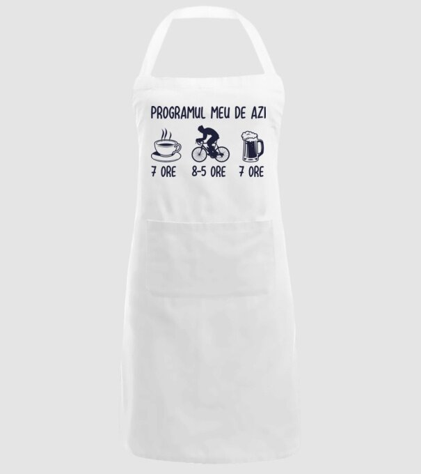 Programul meu de azi: 7 ore, 8-5 ore, 7 ore model alb pe tricou