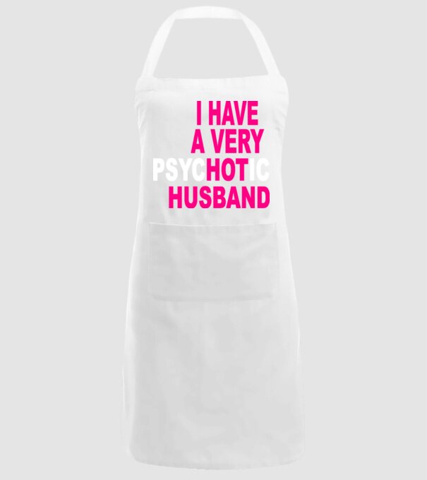 psycHOTic husband model alb pe tricou