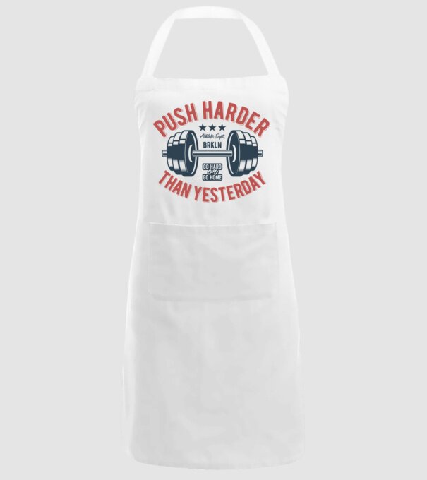 push harder model alb pe tricou