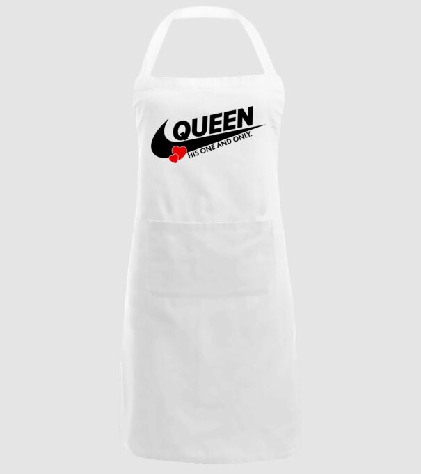 Queen model alb pe tricou