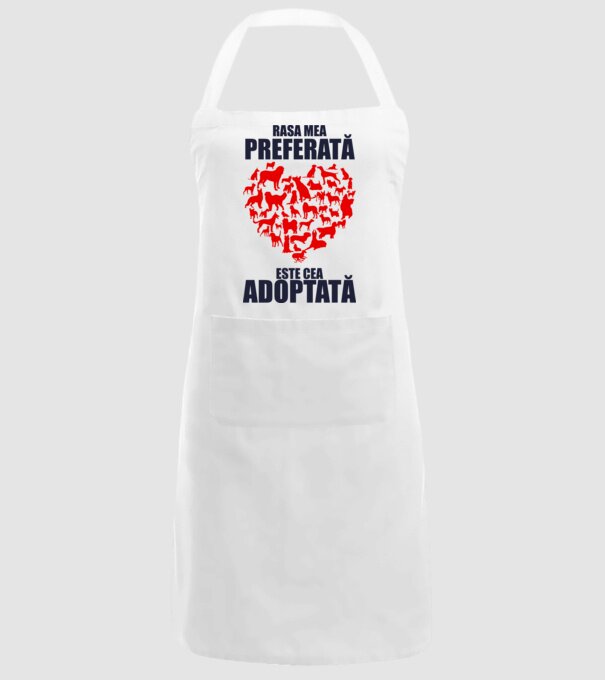 Rasa mea preferată este cea adoptată model alb pe tricou