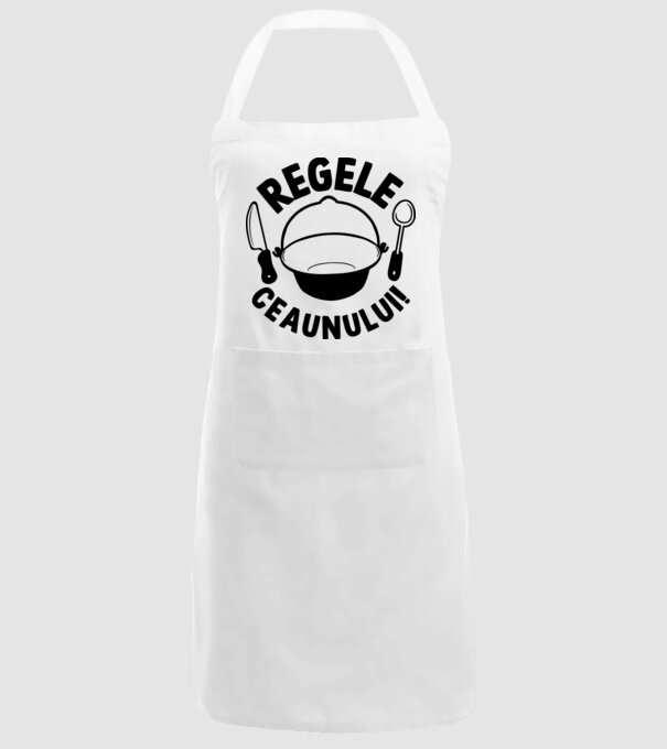Regele - ceaunului! model alb pe tricou