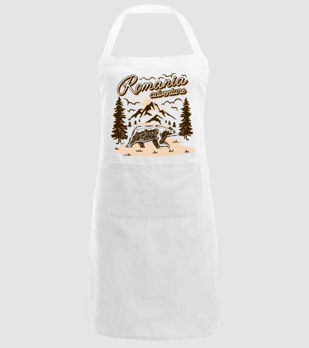 Romania bear adventure model alb pe tricou