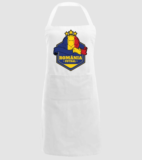 România Fotbal model alb pe tricou