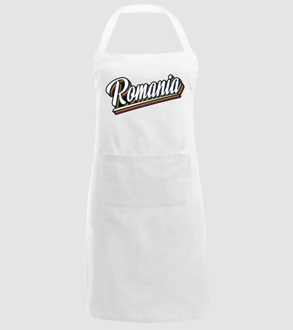 România retro model alb pe tricou