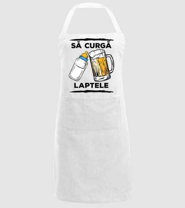 să curgă laptele! model alb pe tricou