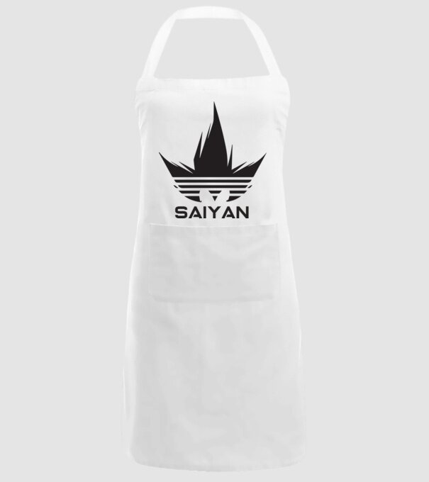 saiyan logo model alb pe tricou