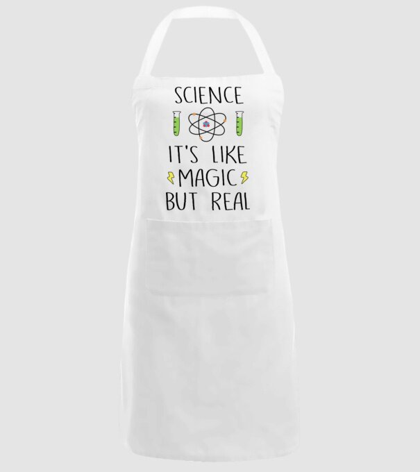 Science its like magic, but real model alb pe tricou