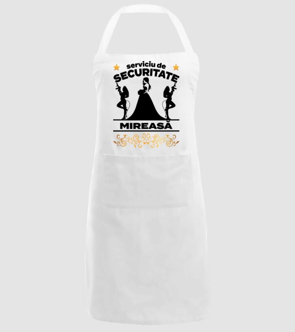 serviciu de securitate mireasă model alb pe tricou