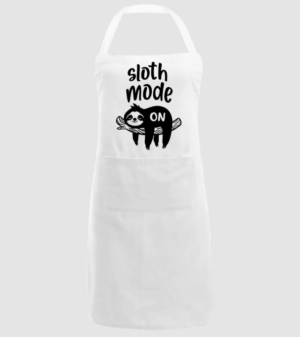 Sloth mode on model alb pe tricou