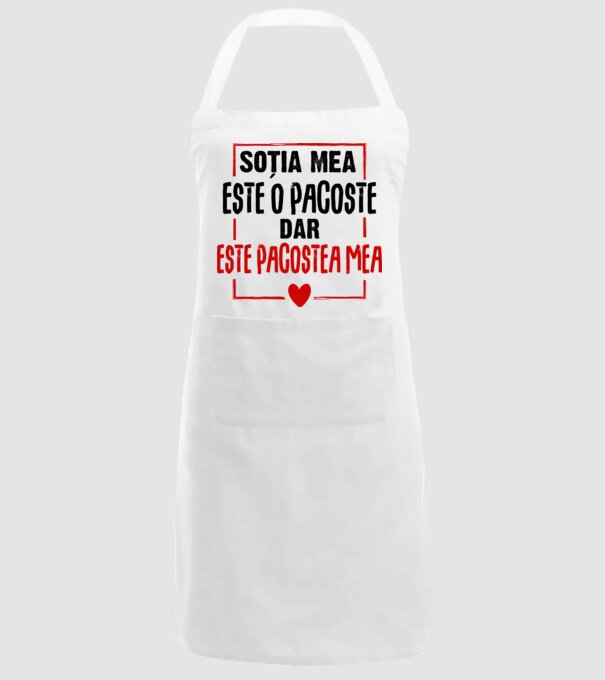 soția mea este o pacoste model alb pe tricou