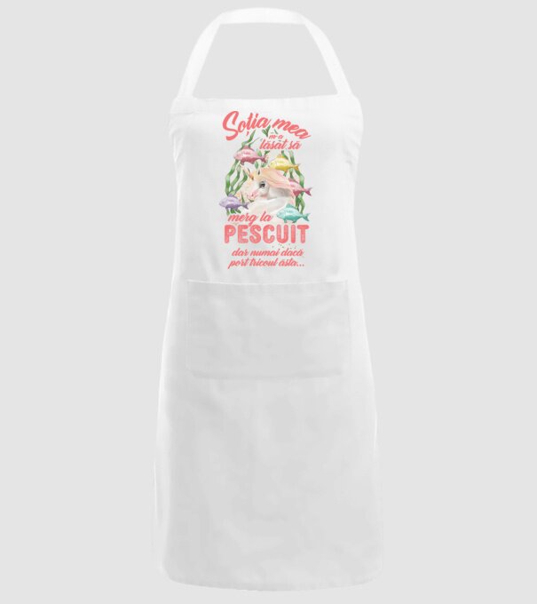 soția mea m-a lăsat să merg la pescuit, dar numai dacă port tricoul ăsta... model alb pe tricou
