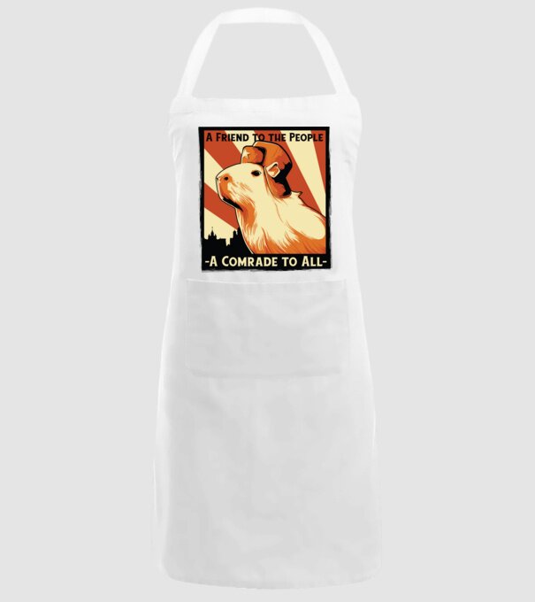 Soviet Capybara model alb pe tricou