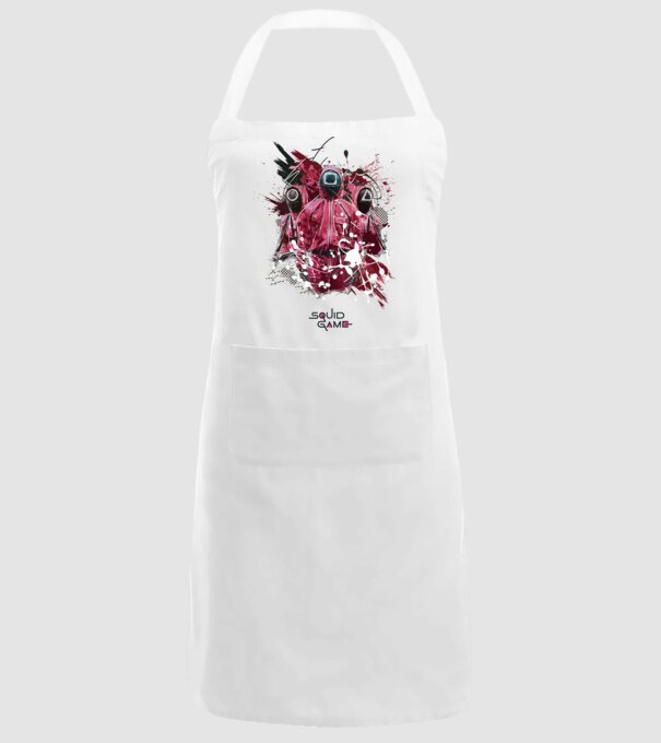 squid game poster model alb pe tricou