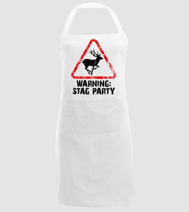 Stag Party model alb pe tricou