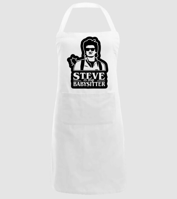 steve is my babysitter model alb pe tricou