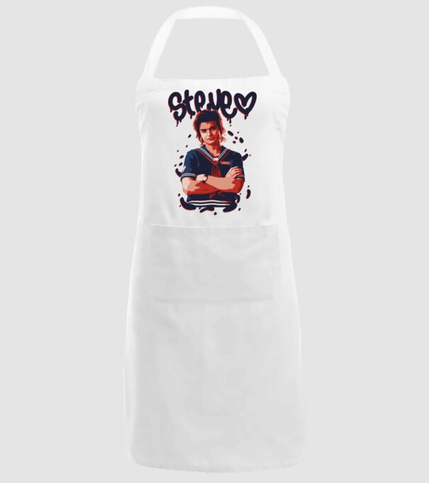 steve stranger things model alb pe tricou