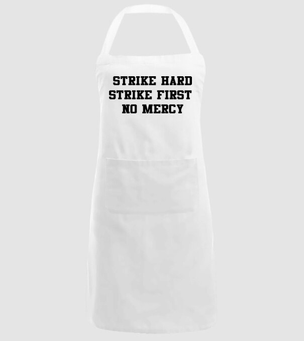 Strike hard strike first quote model alb pe tricou