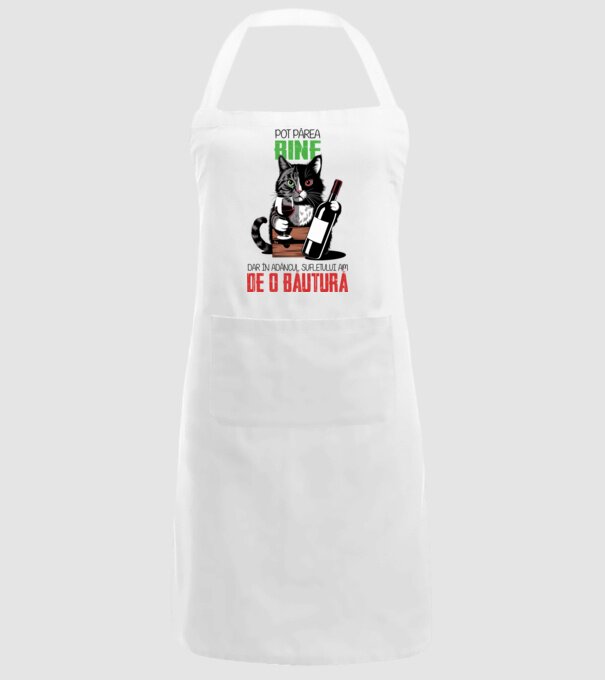 sunt bun pentru o băutură Alb model alb pe tricou