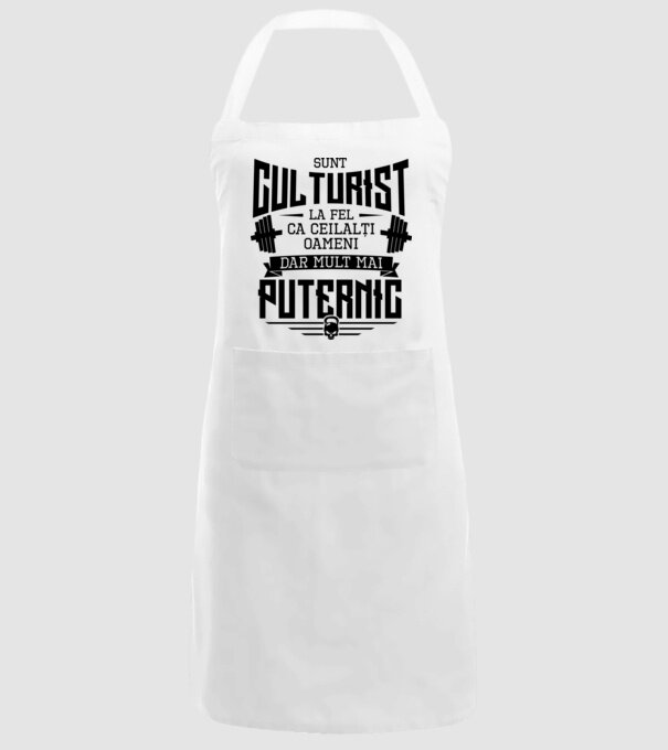 sunt culturist, la fel ca ceilalți oameni, dar mult mai puternic model alb pe tricou
