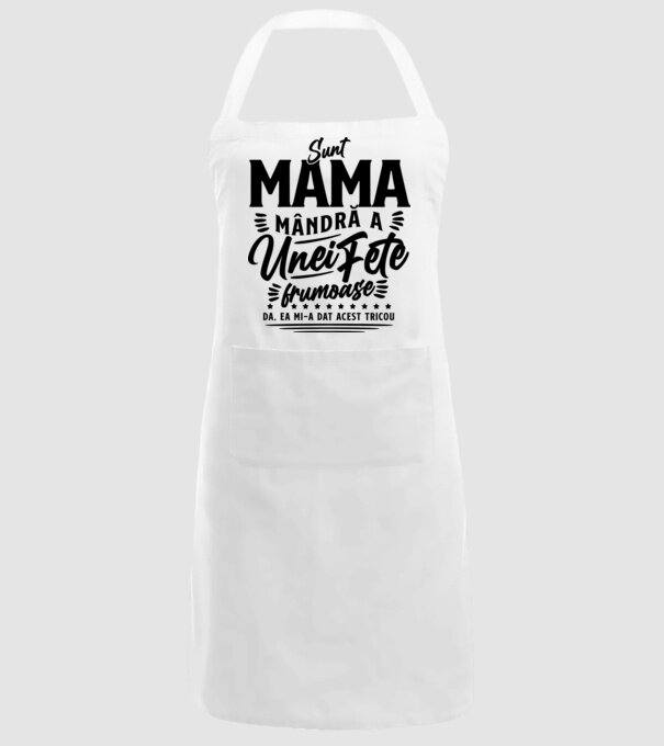 Sunt mama mândră a unei fete frumoase - da, ea mi-a dat acest tricou model alb pe tricou
