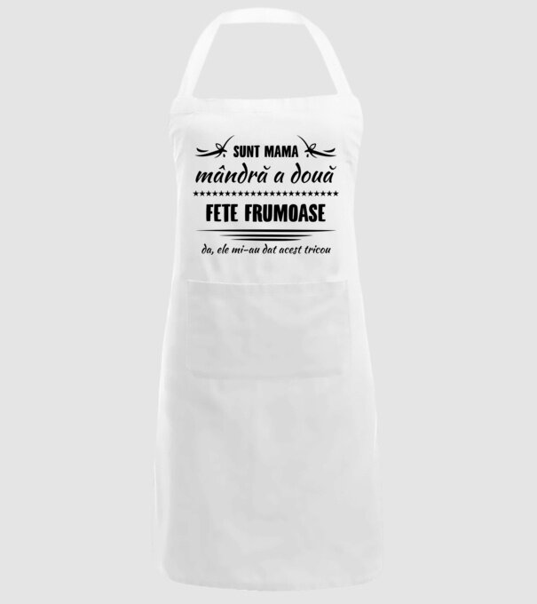 Sunt mama mândră a două fete frumoase - da, ele mi-au dat acest tricou model alb pe tricou