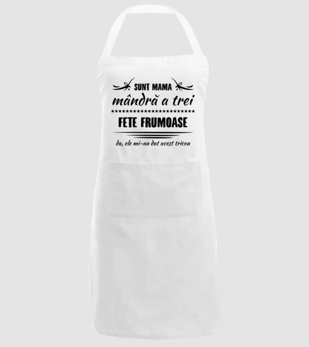 Sunt mama mândră a trei fete frumoase - da, ele mi-au dat acest tricou model alb pe tricou