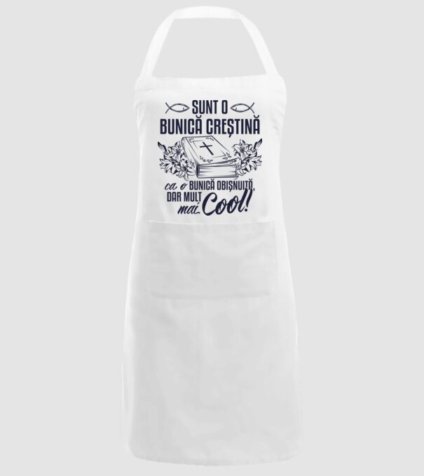 Sunt o bunică creștină, ca o bunică obișnuită, dar mult mai cool model alb pe tricou