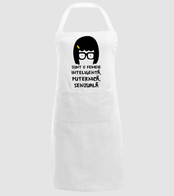 sunt o femeie inteligentă, puternică, senzuală model alb pe tricou