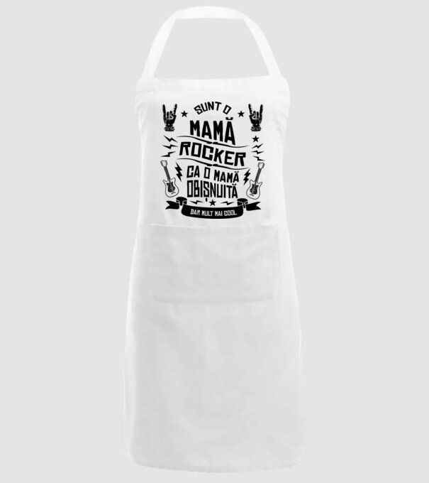 Sunt o mamă rocker, ca o mamă obișnuită, dar mult mai cool model alb pe tricou