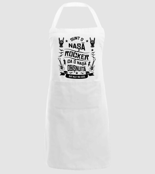 Sunt o nașă rocker, ca o nașă obișnuită, dar mult mai cool model alb pe tricou