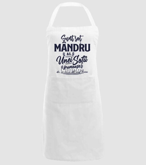 Sunt soț mândru al unei soții frumoase - da, ea mi-a dat acest tricou model alb pe tricou