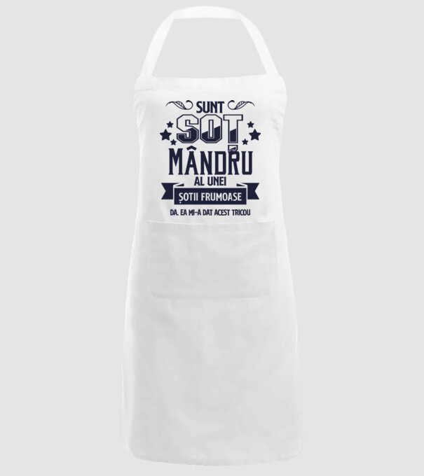 Sunt soț mândru al unei soții frumoase - da, ea mi-a dat acest tricou model alb pe tricou