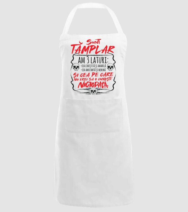 sunt tâmplar am 3 laturi model alb pe tricou
