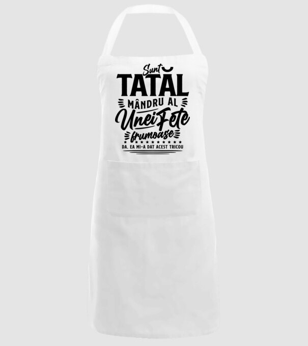 Sunt tatăl mândru al unei fete frumoase - da, ea mi-a dat acest tricou model alb pe tricou