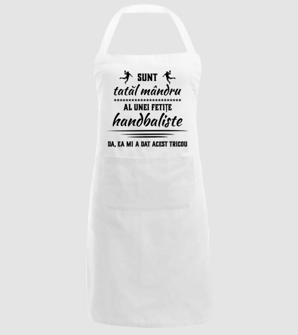 Sunt tatăl mândru al unei fetițe handbaliste - da, ea mi-a dat acest tricou model alb pe tricou