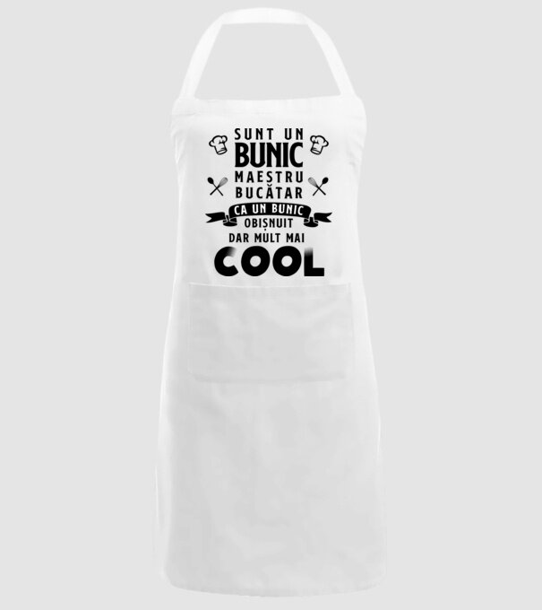 sunt un bunic maestru bucătar, ca un bunic obișnuit, dar mult mai cool model alb pe tricou